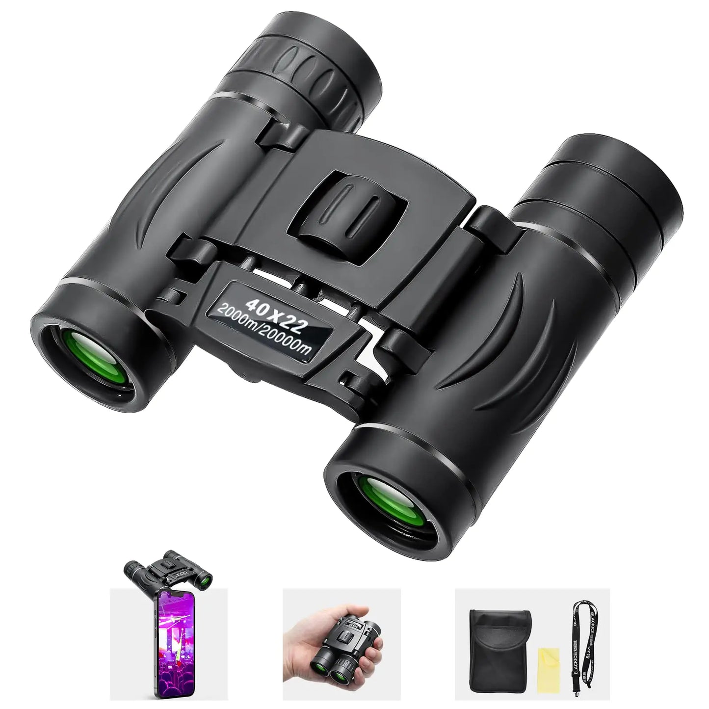 BLACKICE 40X22 Mini Pocket Binoculars for Adults Kids Small Compact Binoculars for Bird Watching Opera Concert Travel Cruise Essentials Must Haves