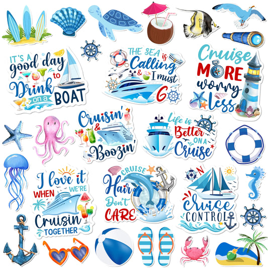 Cruise Door Magnets Decoration 27 Pcs Summer Beach Cruise Ship Door Decoration Magnetic Refrigerator Car Stickers Sea Navigation Door Magnet Cruise Ship Essentials for Cabin Carnival Party Decor…