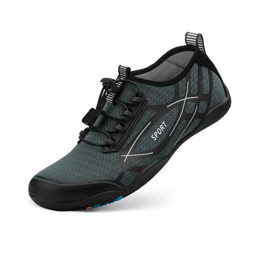 Tanamo Water Shoes Men Barefoot Swim Shoes Women for Beach River Pool Cruise Essentials Hiking Fishing Grounding Surfing Yoga Women 5.5 / Men 4.5 (7-Dark Grey)