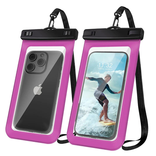 Woyinger Universal Waterproof Phone Pouch Compatible for iPhone 15 14 13 12 Pro Max XS Plus Samsung Galaxy S22 Cellphone up to 8.3" IPX8 Cellphone Cruise Essentials Must Haves 1 Pack - Bright Red