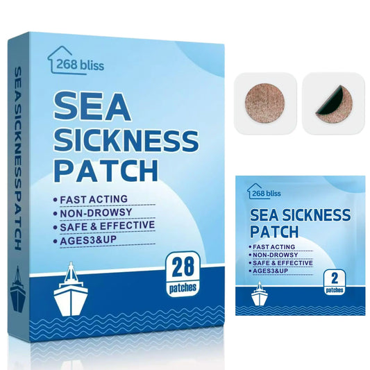 28 Bliss Sea Sickness Patch for Cruisers - Travel Must Have - Cruise Ship Essentials for Carnival Princess Norwegian Holland America MSC & Major Cruise Lines-Travel Essentials for Adults and Kids