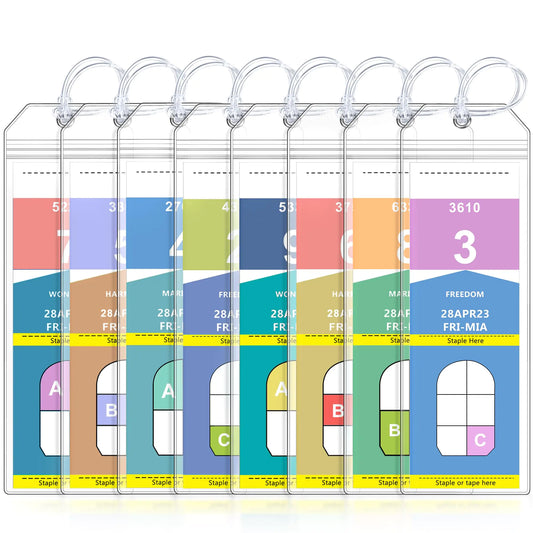 8 Pack Luggage Tag for Cruise Ship Essentials for NCL Princess Carnival Royal Caribbean and Celebrity Cruise Luggage Tag Holder by SEAVILIA